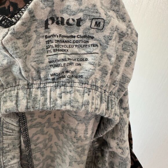 Pact Womens Organic Cotton Abstract Print Wide Leg Jumpsuit Sustainable Sz Small - Picture 4 of 6